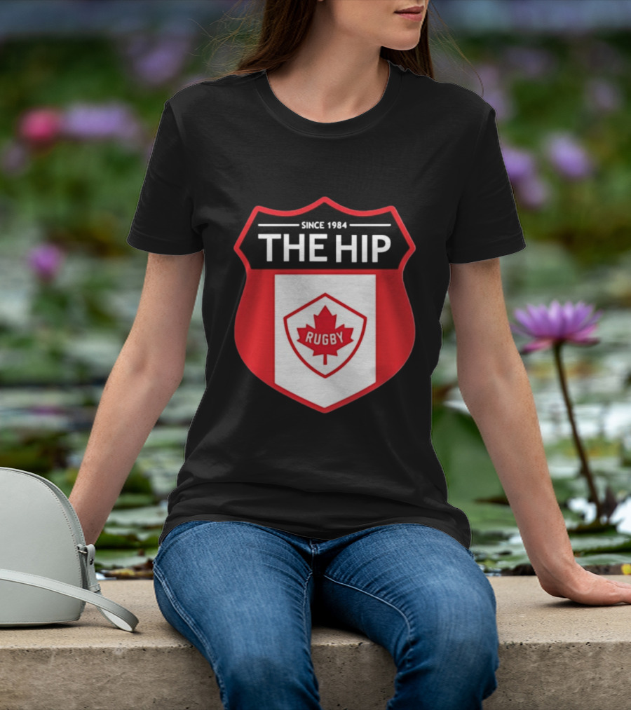 Canada Rugby The Hip Since 1984 Shield Maple Leaf Rugby T-Shirt