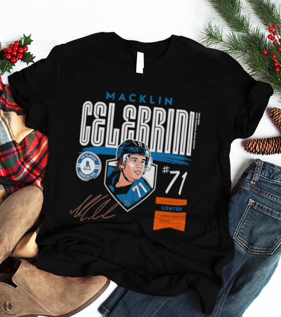 Macklin Celebrini 71 NHL Players Association All Rookie Team 2026 Pick T-Shirt
