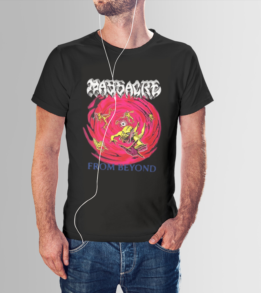Massacre From Beyond 1991 Two Sided Horror Imagery Team T-Shirt