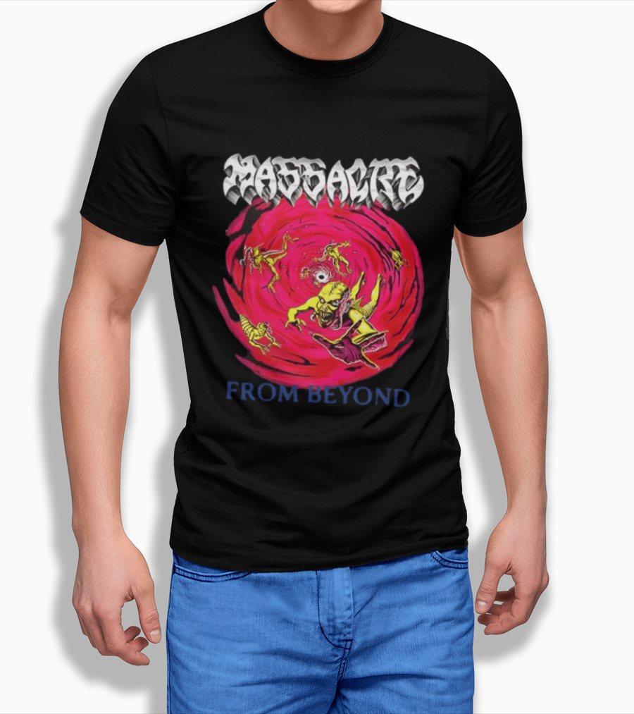 Massacre From Beyond 1991 Two Sided Horror Imagery Team T-Shirt