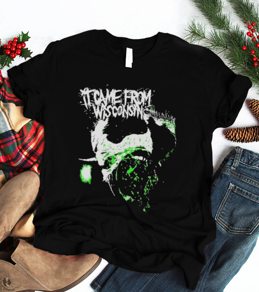Necromorph It Came From Wisconsin Blast Beat Their Holes Two Sided Horror T-Shirt
