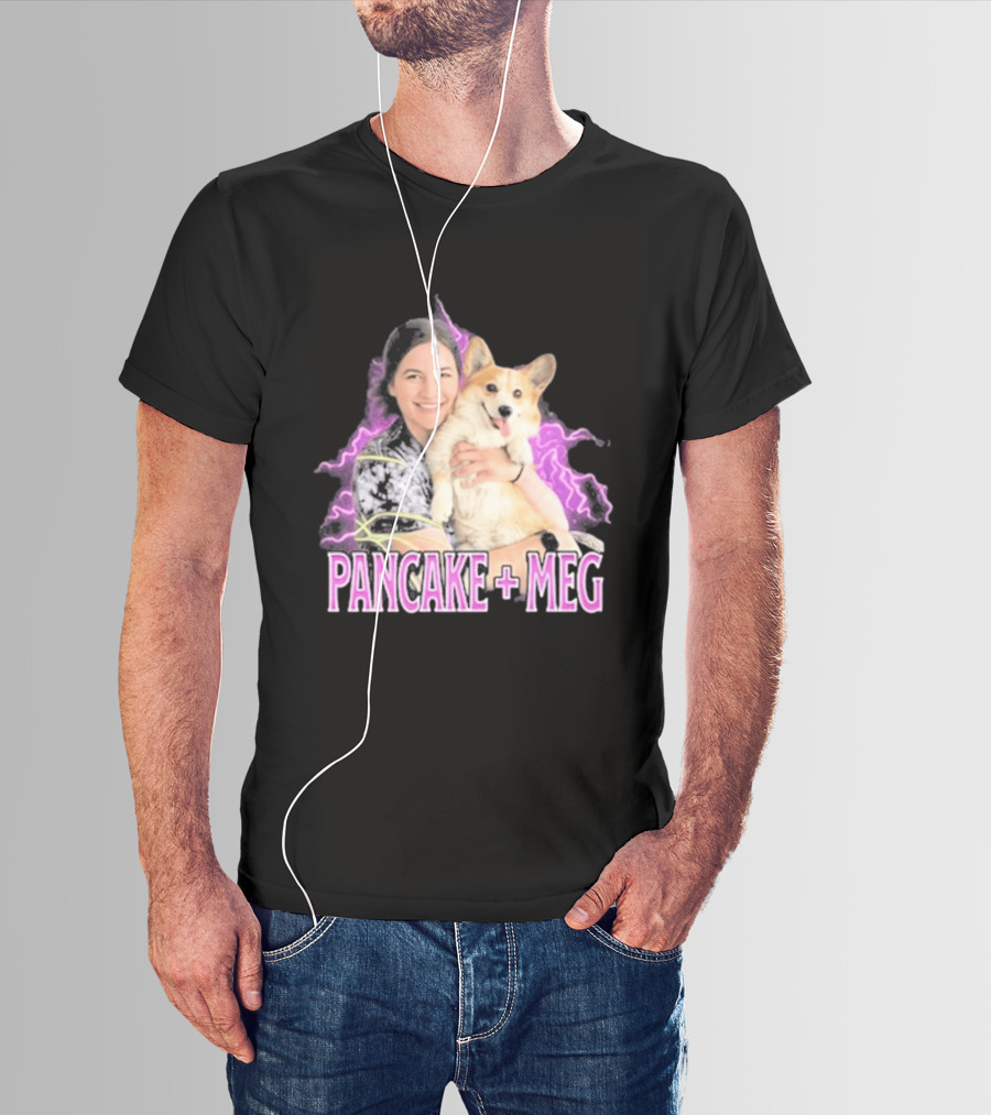 Pancake + Meg Electric Purple Corgi Hug T-Shirt