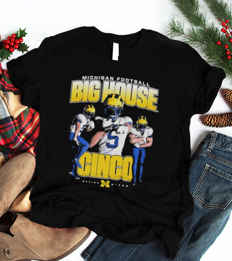 Michigan Wolverines Football Big House Cinco Savion Hiter T-Shirt