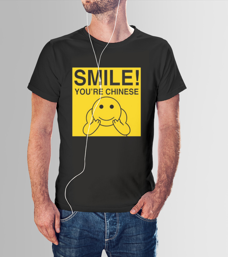 SMILE You're Chinese Sticker Emoticon Sign Yellow T-Shirt