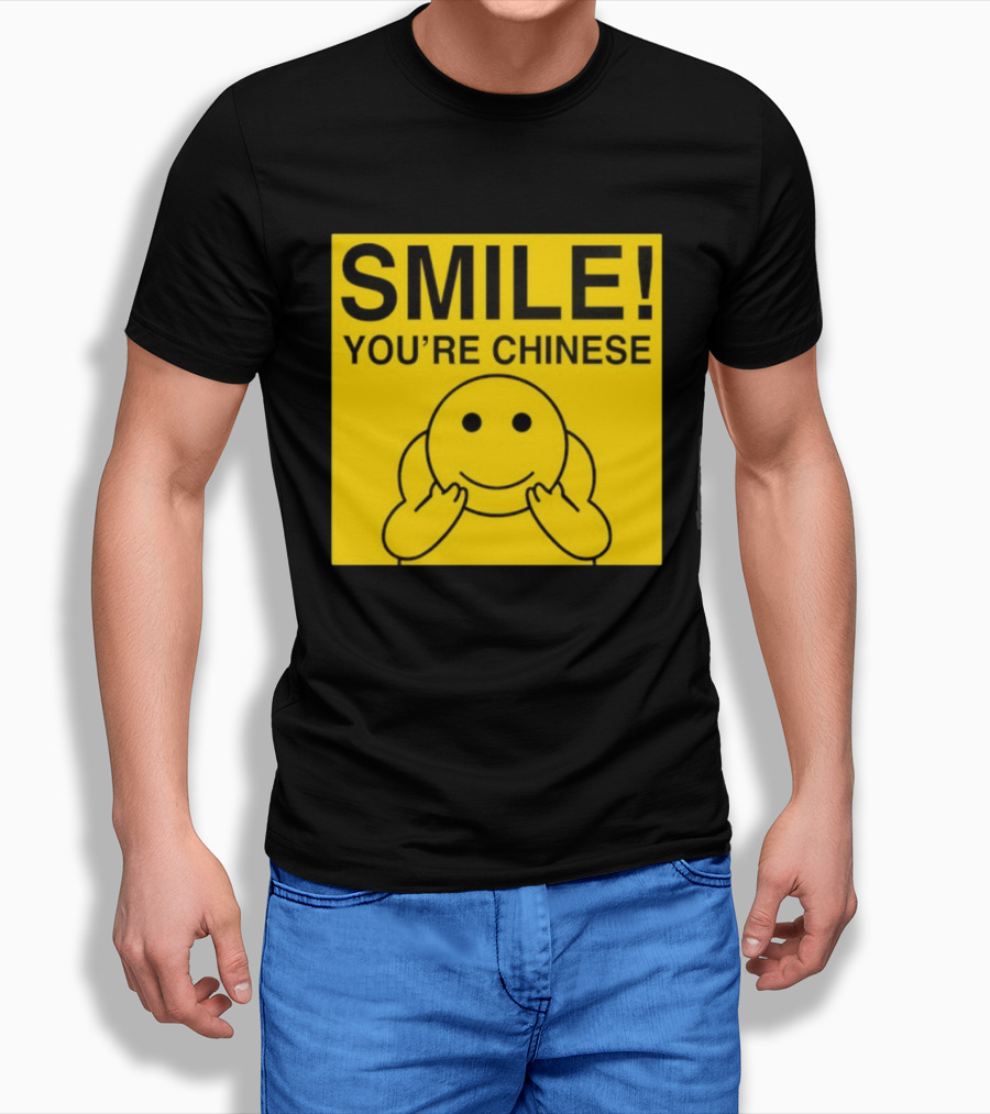 SMILE You're Chinese Sticker Emoticon Sign Yellow T-Shirt