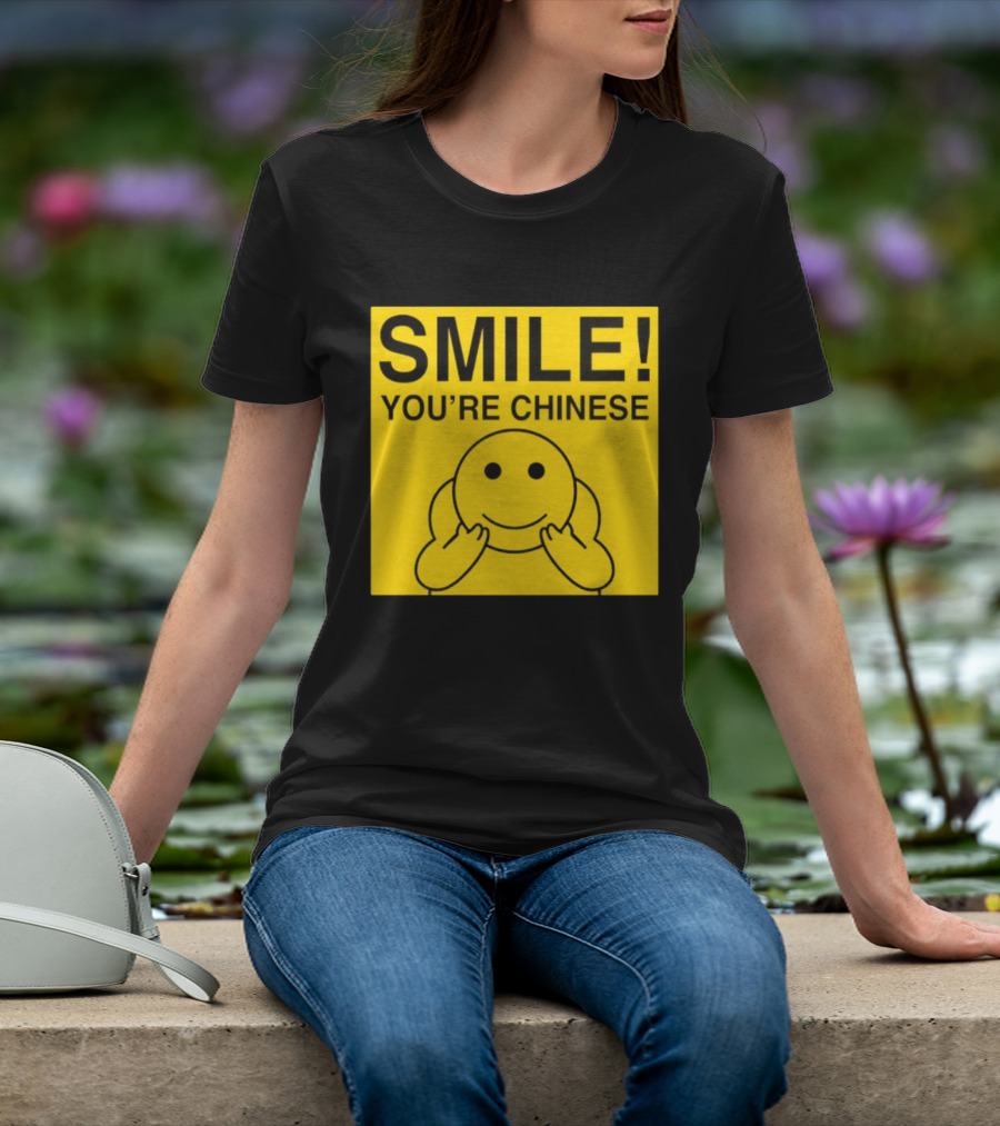 SMILE You're Chinese Sticker Emoticon Sign Yellow T-Shirt