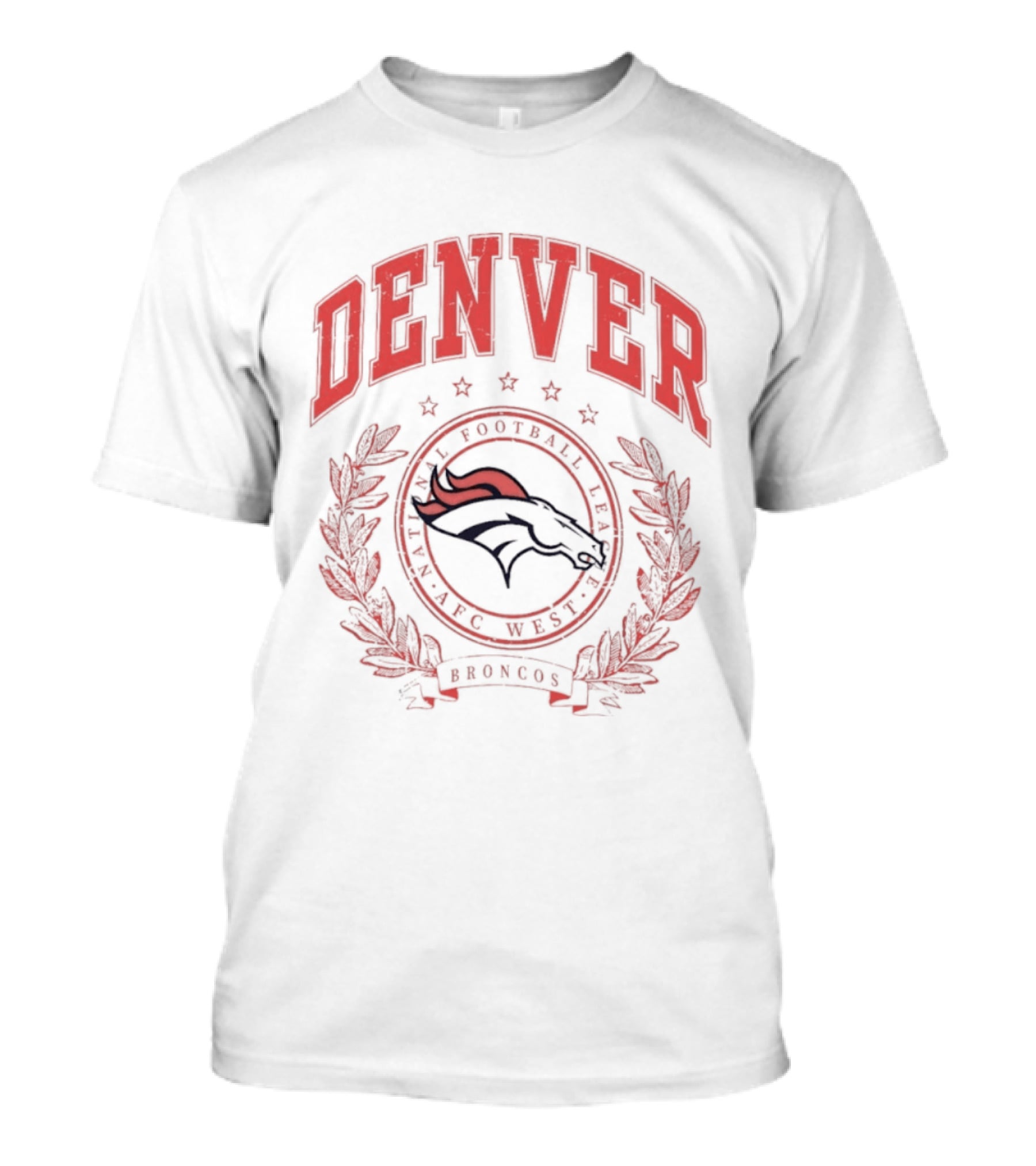 Denver Broncos AFC West National Football League Team Crest T-Shirt