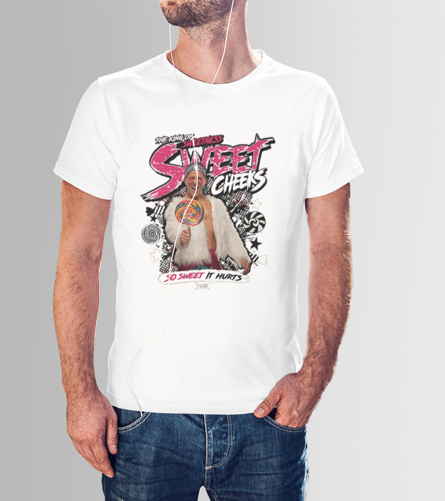 The King Of Sweetness Sweet Cheeks So Sweet It Hurts Lollipop Fur Jacket T-Shirt
