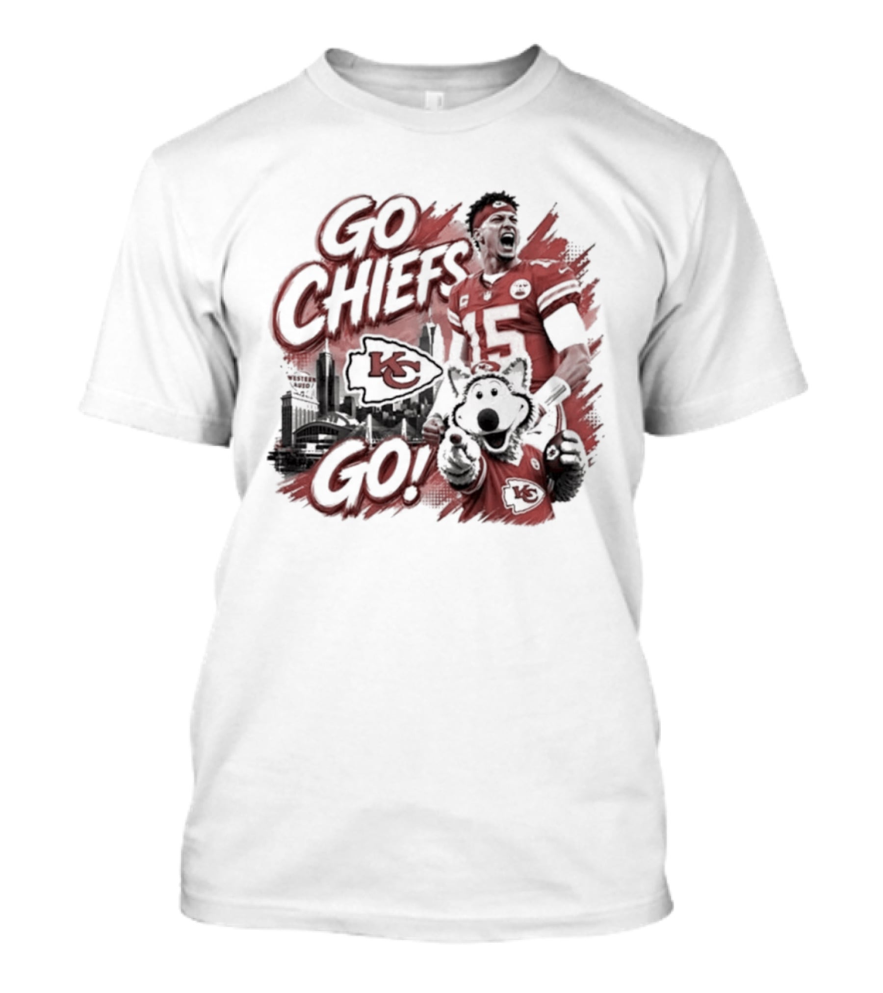Go Chiefs Go Patrick Mahomes KC Wolf Kansas City Chiefs T-Shirt