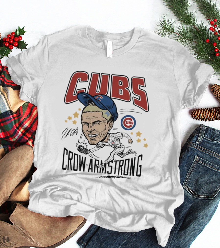 Cubs Pete Crow Armstrong Caricature MLB Player T-Shirt