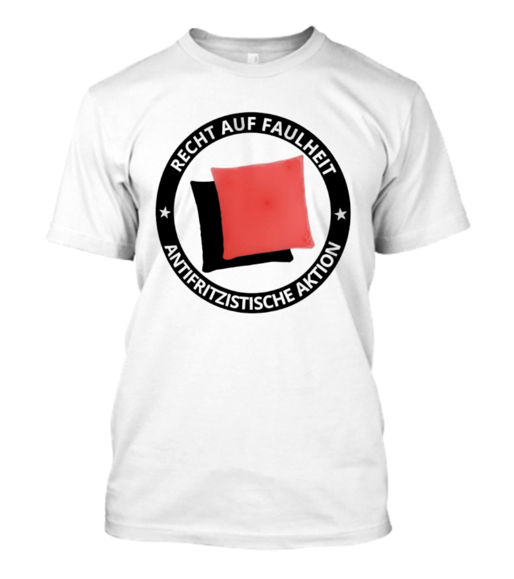 Recht Auf Faulheit Antifritzistische Aktion Rotes Kissen T-Shirt
