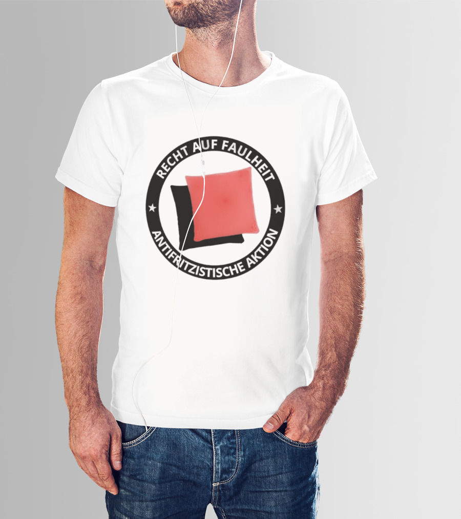Recht Auf Faulheit Antifritzistische Aktion Rotes Kissen T-Shirt