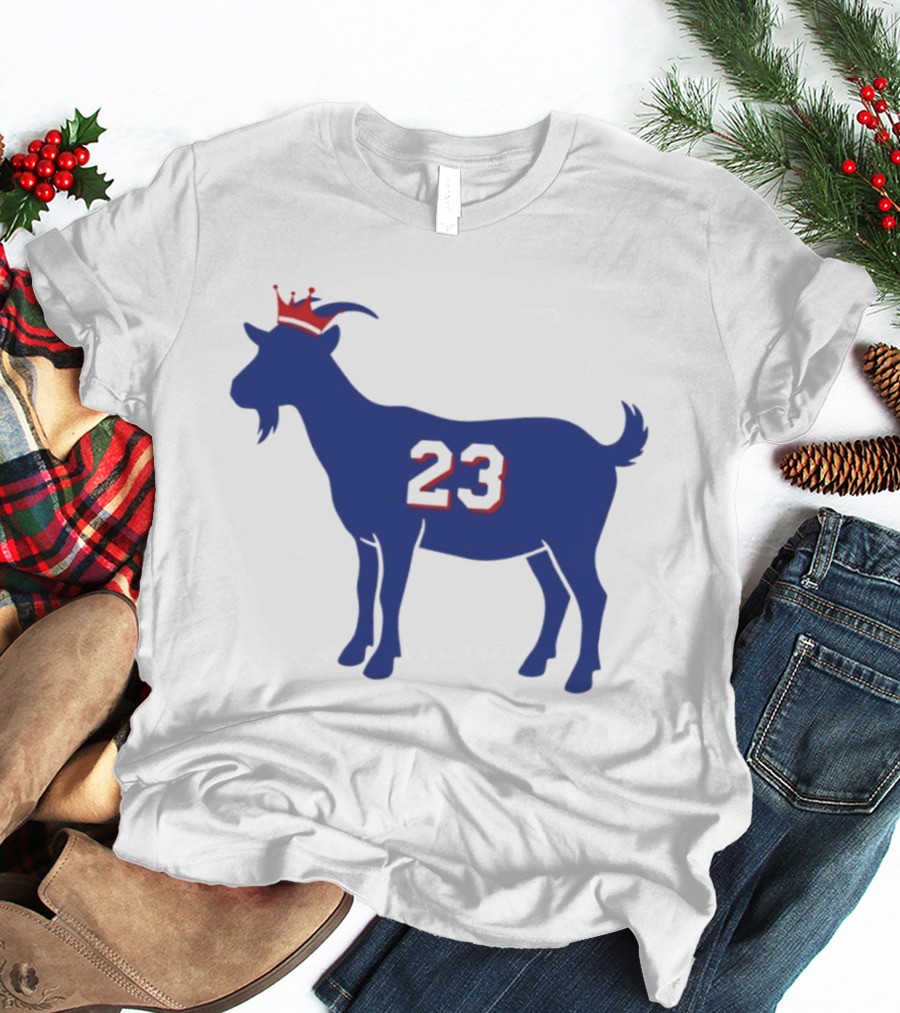 LeGOAT 23 Philadelphia Basketball Crowned Goat T-Shirt