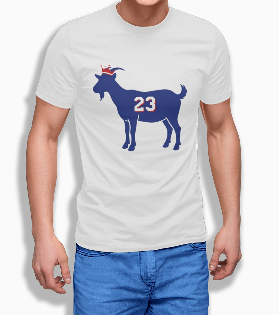 LeGOAT 23 Philadelphia Basketball Crowned Goat T-Shirt