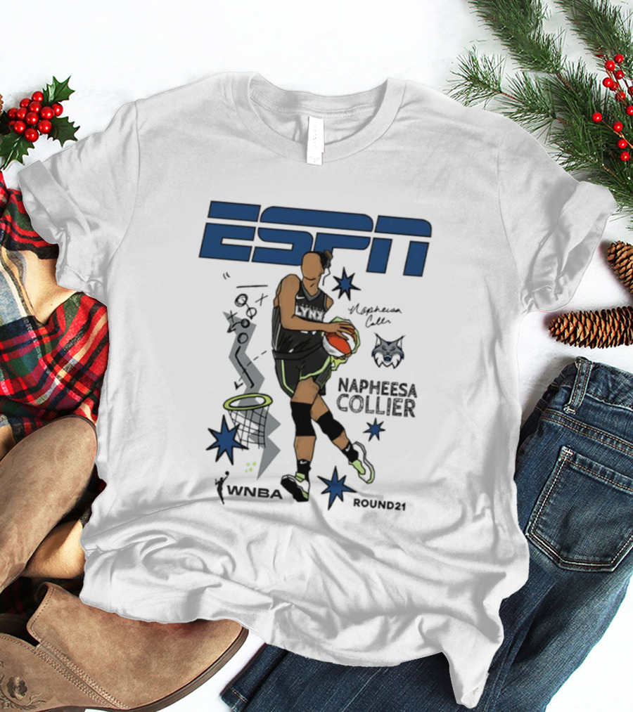 ESPN Napheesa Collier Minnesota Lynx WNBA Round21 T-Shirt