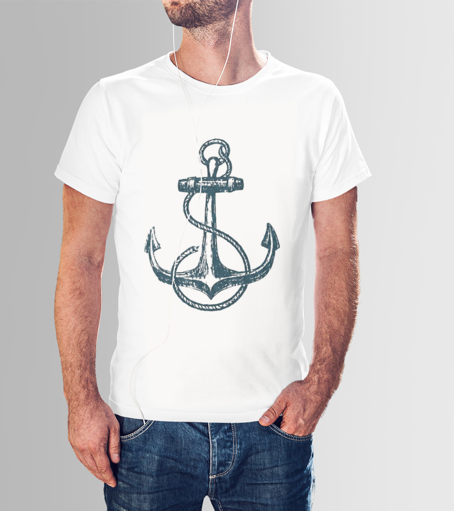 Netflix Here The Whole Time Diego Lira Caio Nautical Anchor T-Shirt