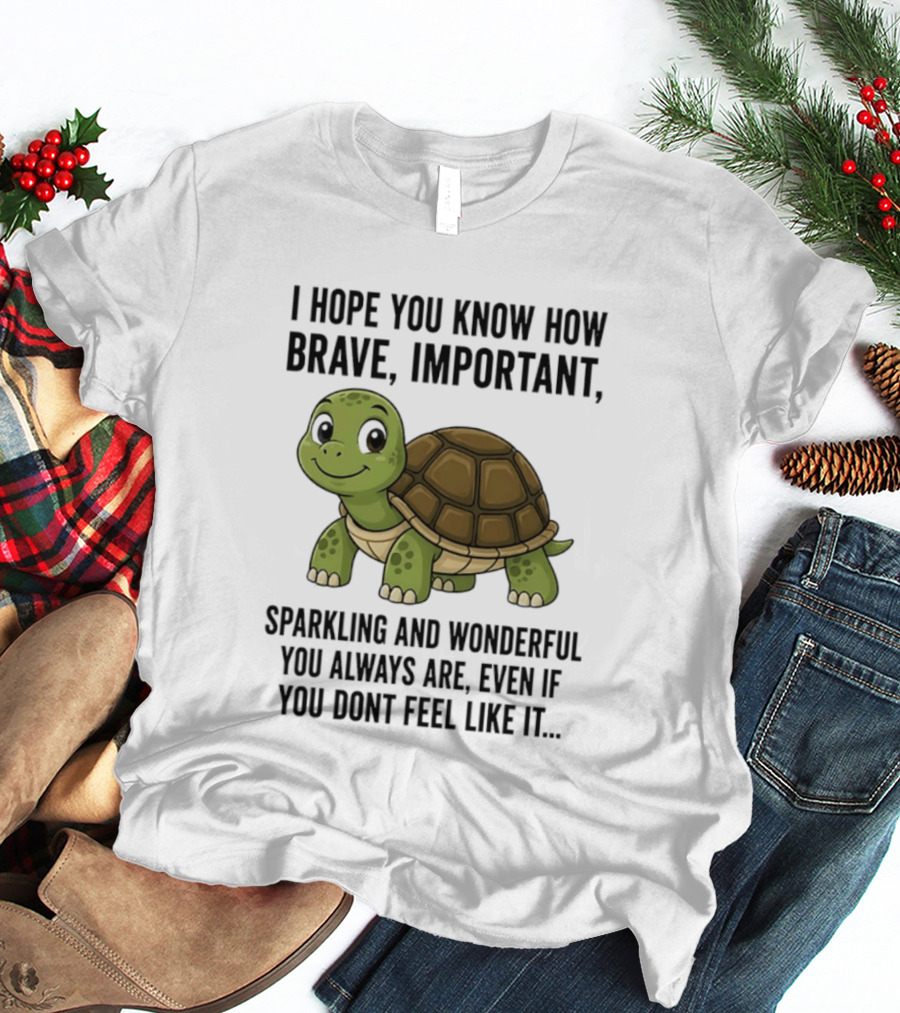 I Hope You Know How Brave Important Sparkling And Wonderful You Always Are Even If You Don't Feel Like It T-Shirt