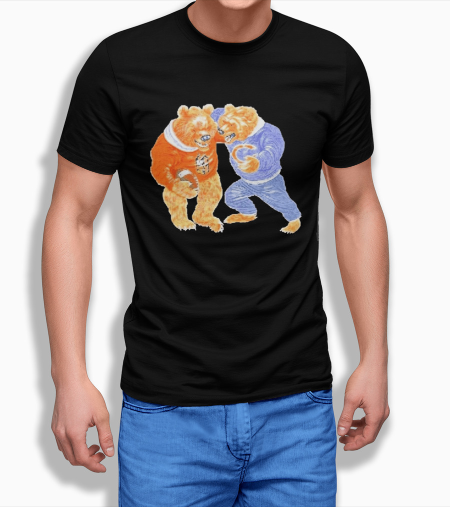 2026 Rome Odunze Bears With Football Fight T-Shirt