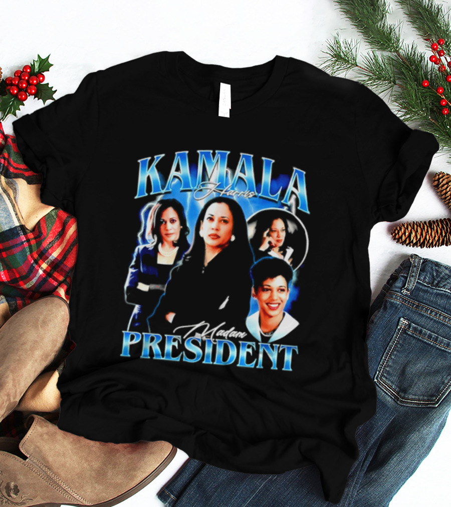 Kamala Harris Madam President Democratic Party Collage T-Shirt