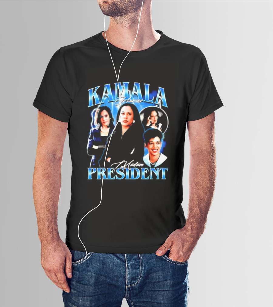 Kamala Harris Madam President Democratic Party Collage T-Shirt