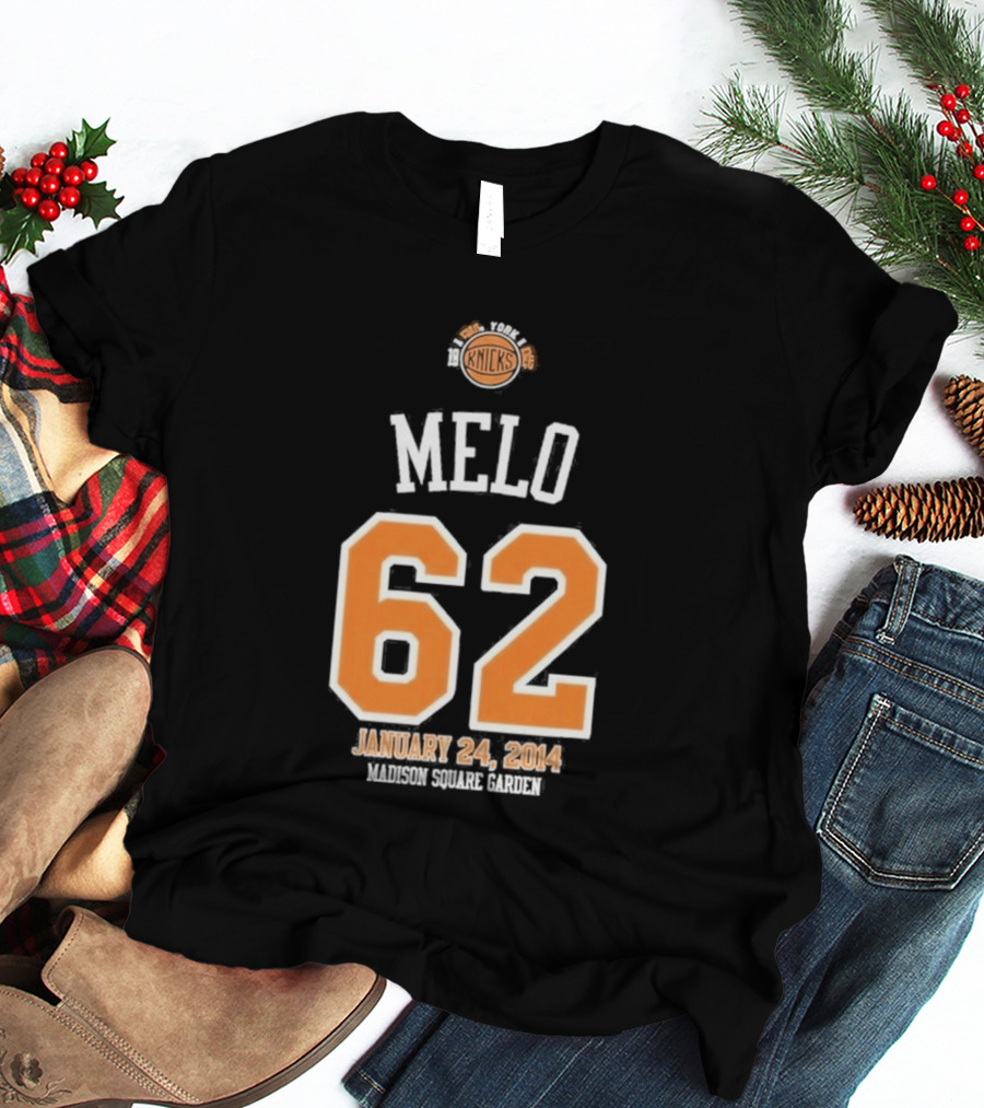 Melo 62 Knicks January 24 2014 Madison Square Garden T-Shirt