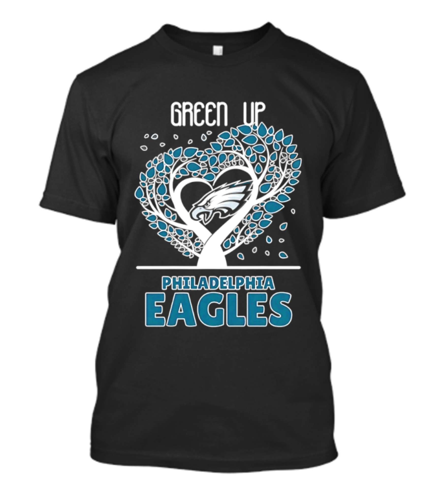 Philadelphia Eagles Green Up Heart Tree 2026 T-Shirt