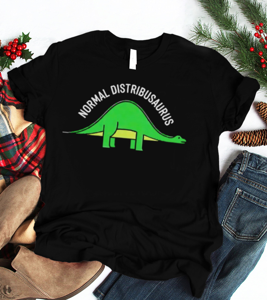 Normal Distribusaurus Dinosaur Statistics T-Shirt
