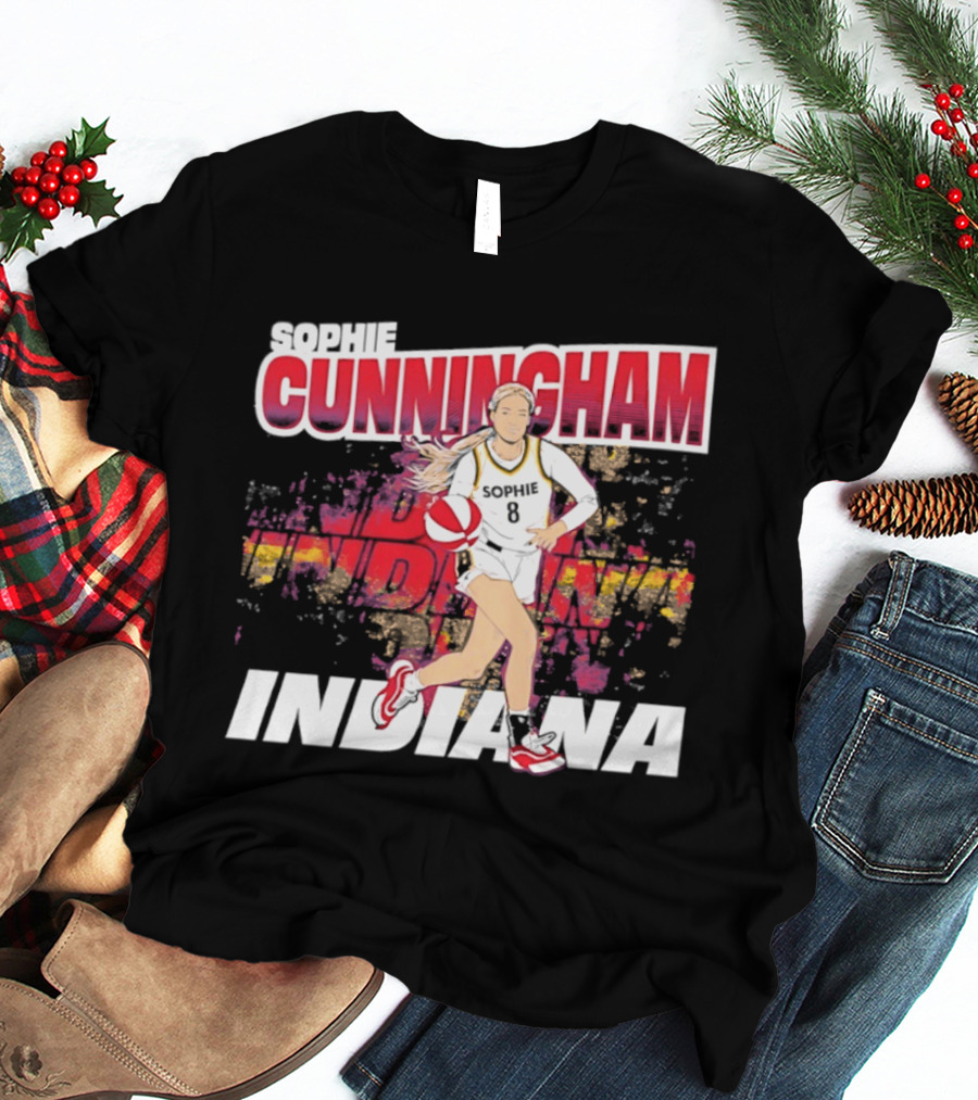 Sophie Cunningham Indiana Fever Basketball WNBA Athlete Action T-Shirt