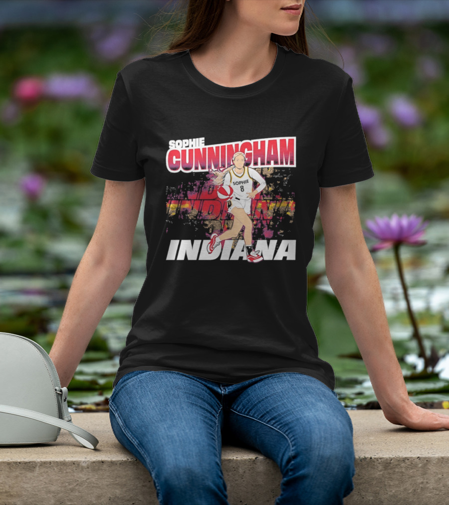 Sophie Cunningham Indiana Fever Basketball WNBA Athlete Action T-Shirt