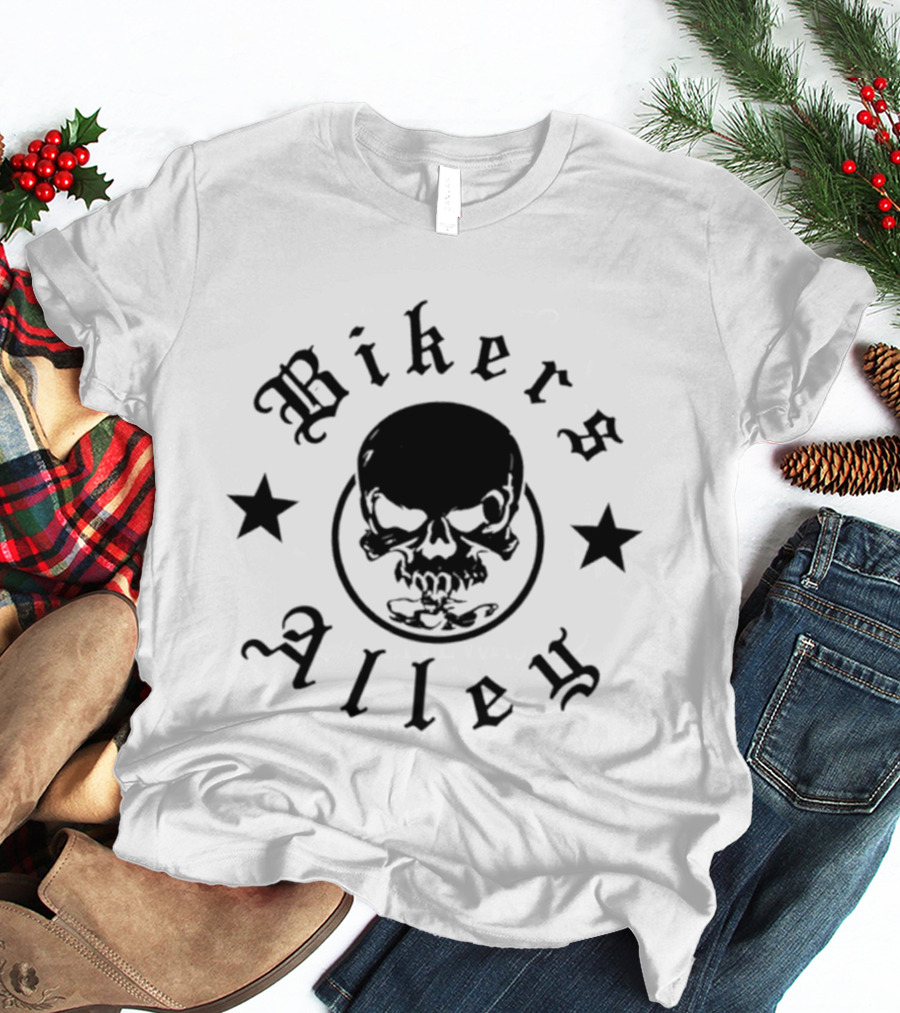 Bikers Alley Skull Stars T-Shirt