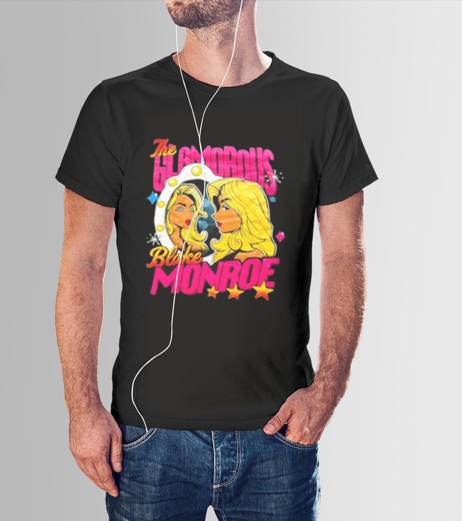 The Glamorous Blake Monroe WWE Wrestling Mirror Reflection Star Accents T-Shirt