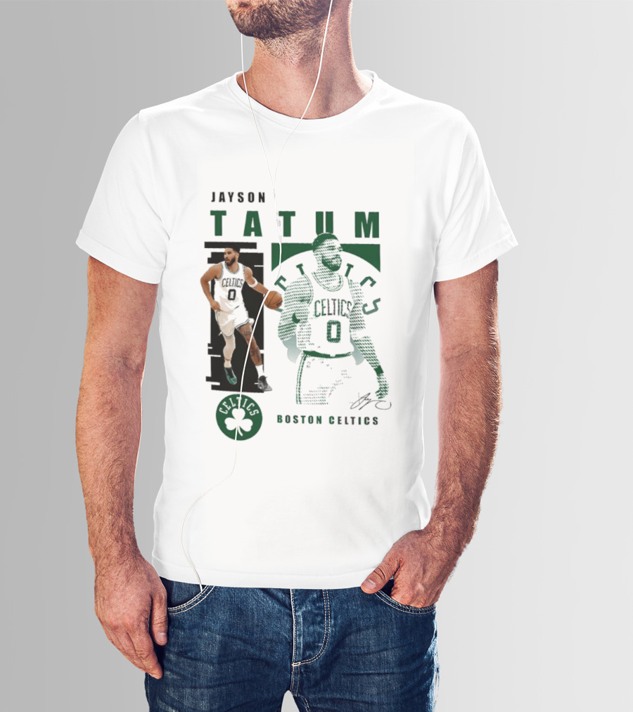 Boston Celtics Jayson Tatum Highlights Celtics Player 0 Signature T-Shirt