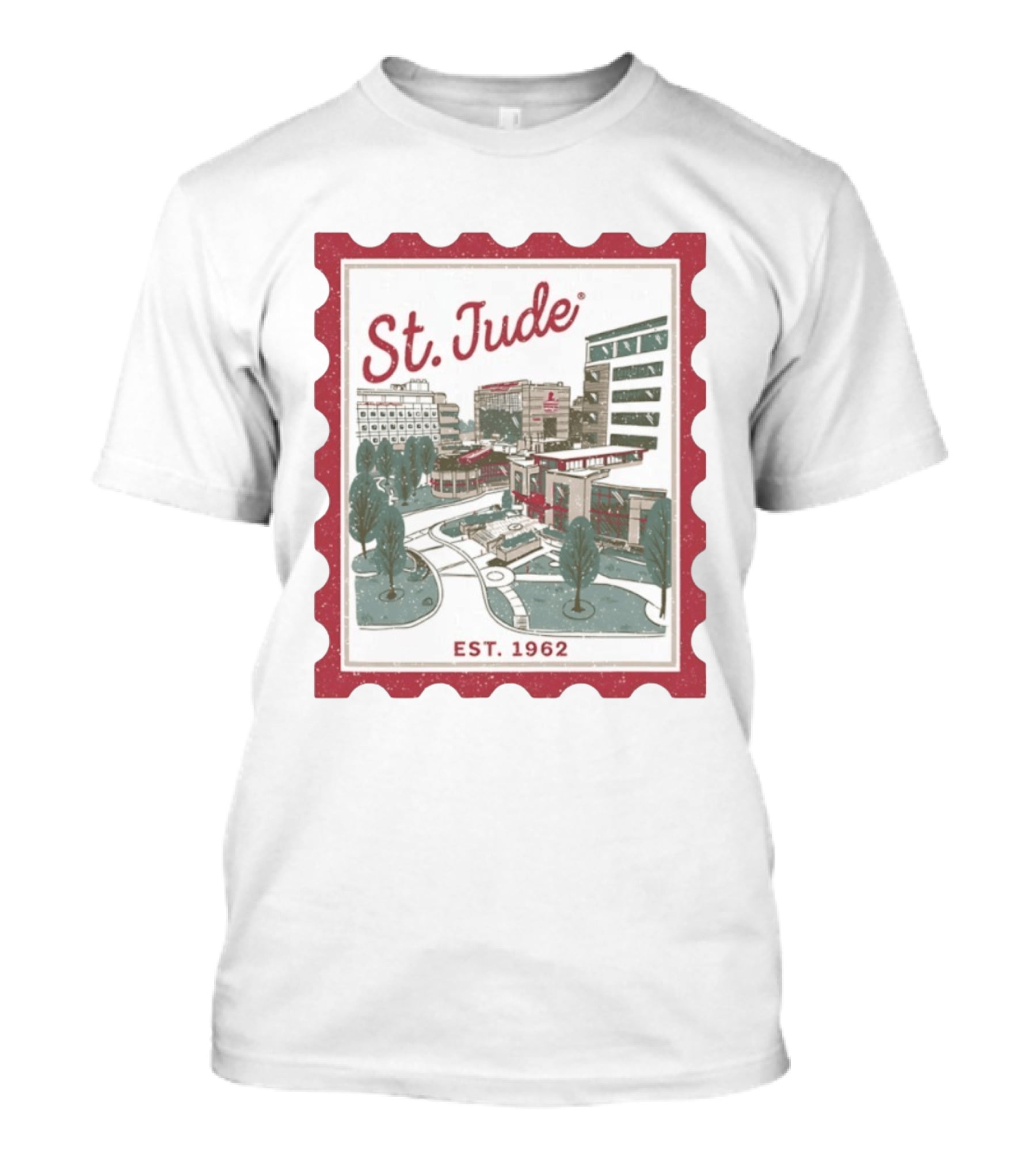 St. Jude Children's Research Hospital Est. 1962 Charity Stamp T-Shirt