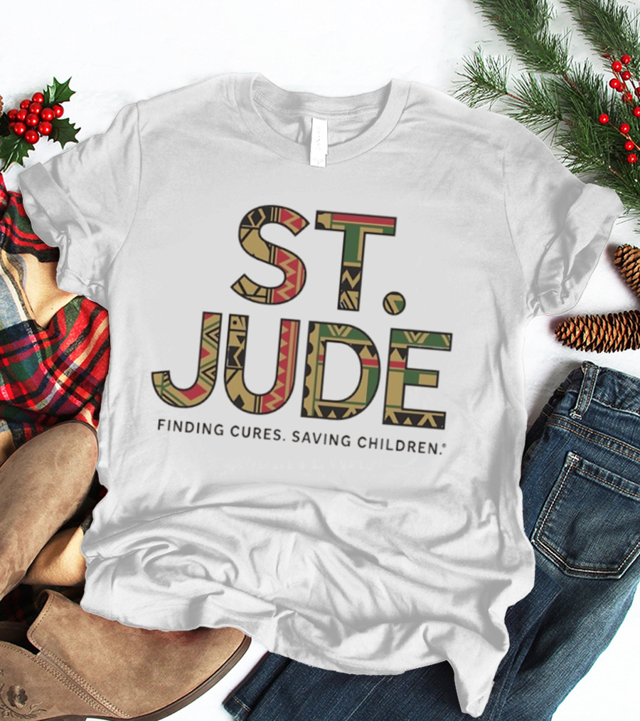 St. Jude Finding Cures Saving Children Bold Tribal T-Shirt