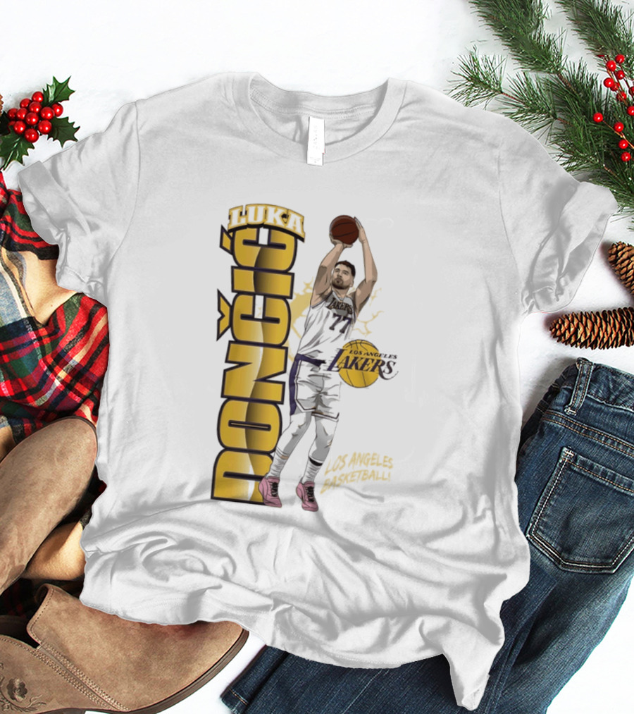 Los Angeles Lakers Luka Dončić Basketball Moment 2026 NBA T-Shirt
