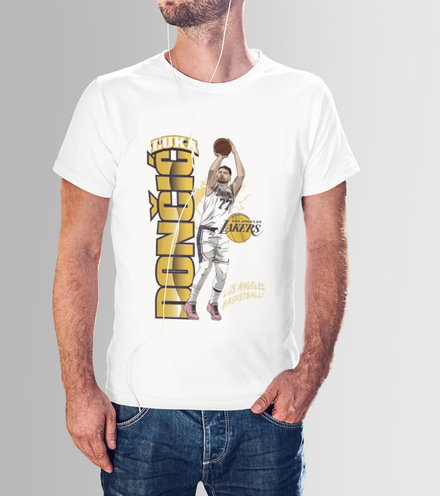 Los Angeles Lakers Luka Dončić Basketball Moment 2026 NBA T-Shirt