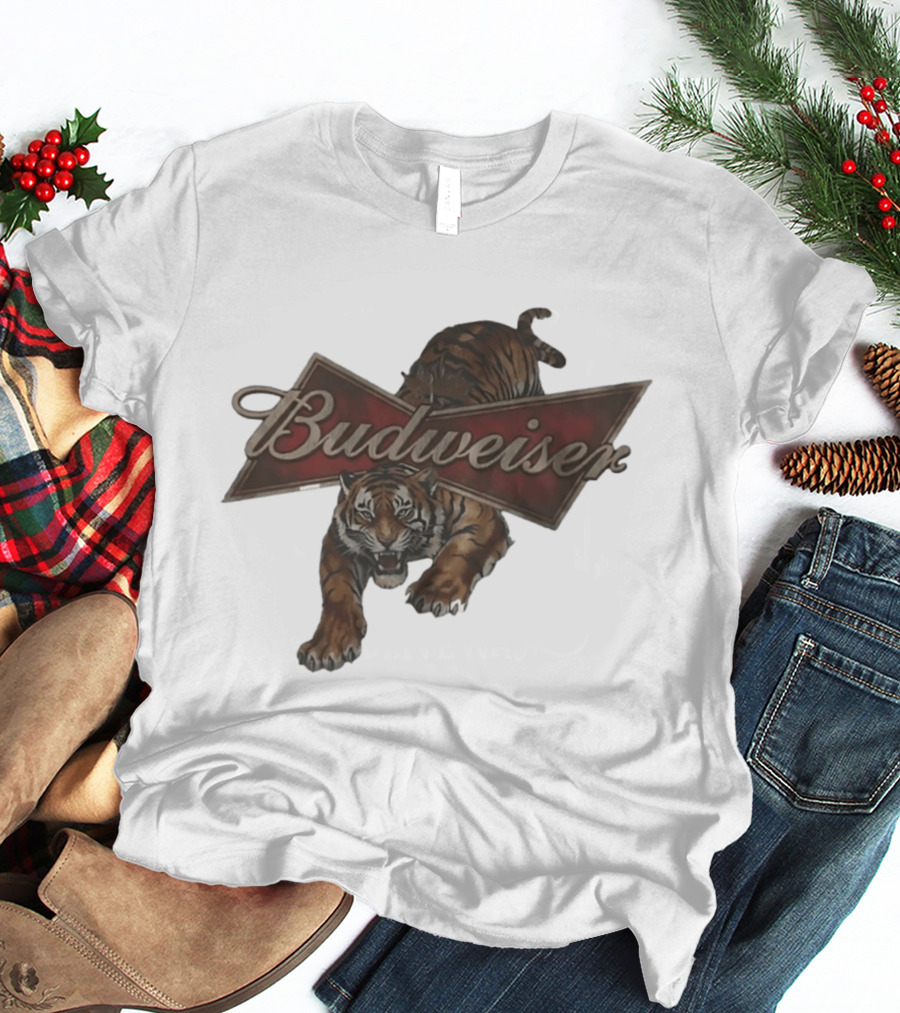 Budweiser Tiger Logo Jumping Tiger T-Shirt