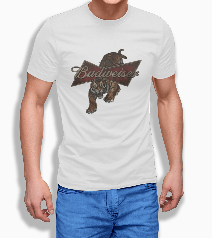 Budweiser Tiger Logo Jumping Tiger T-Shirt