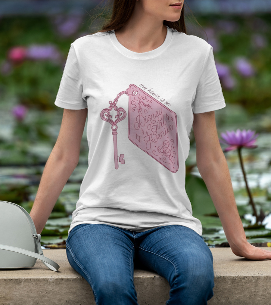 Disney Girl Avenue My House Is On Castle Key T-Shirt