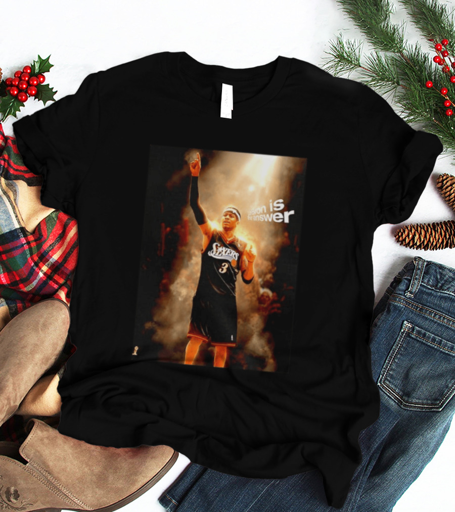 Allen Iverson Philadelphia 76ers NBA LeBron Is The Answer T-Shirt