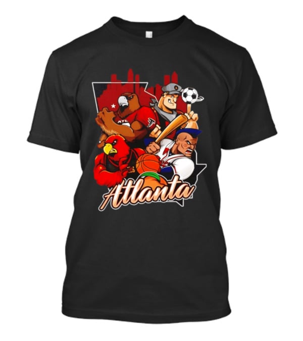 Atlanta Falcons Hawks Braves United Georgia Sports Teams Characters T-Shirt