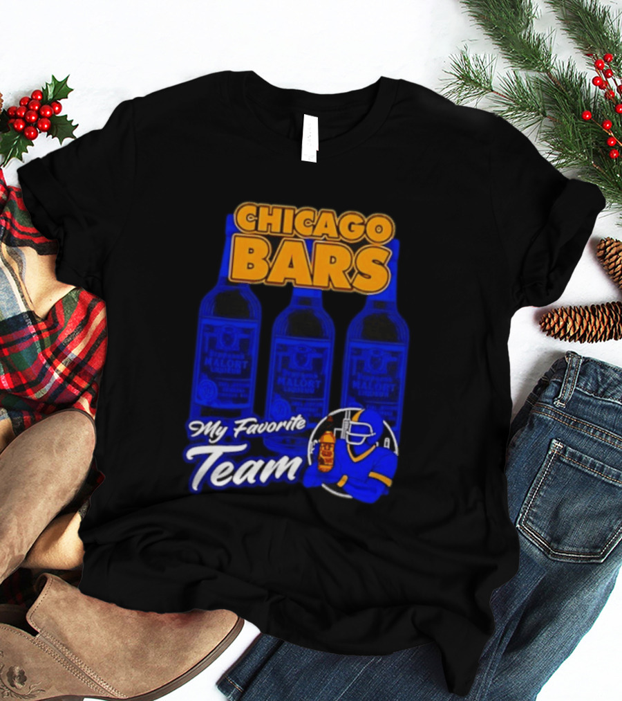Chicago Bars My Favorite Team Jeppson's Malort Liqueur T-Shirt
