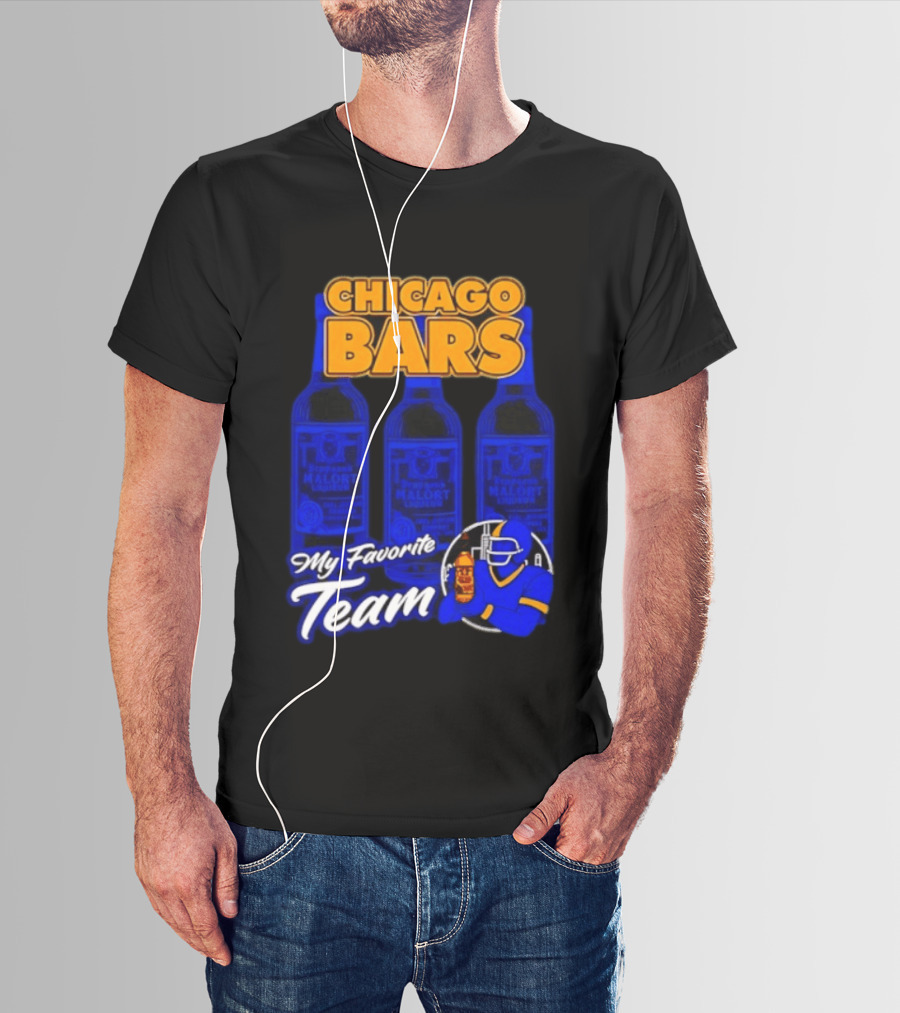Chicago Bars My Favorite Team Jeppson's Malort Liqueur T-Shirt