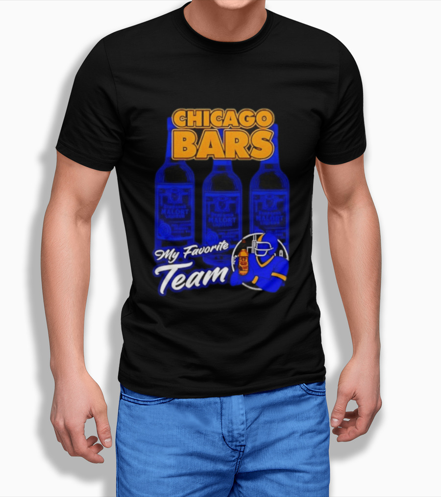Chicago Bars My Favorite Team Jeppson's Malort Liqueur T-Shirt