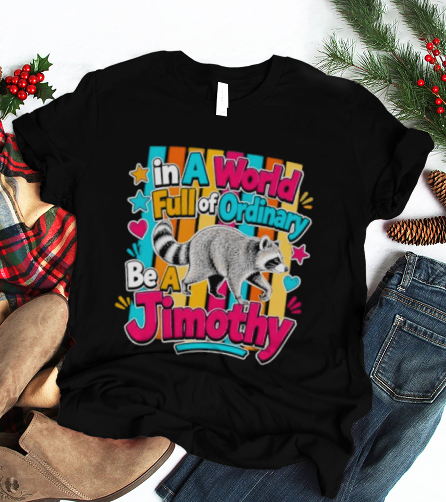In A World Full Of Ordinary Be A Jimothy Raccoon T-Shirt