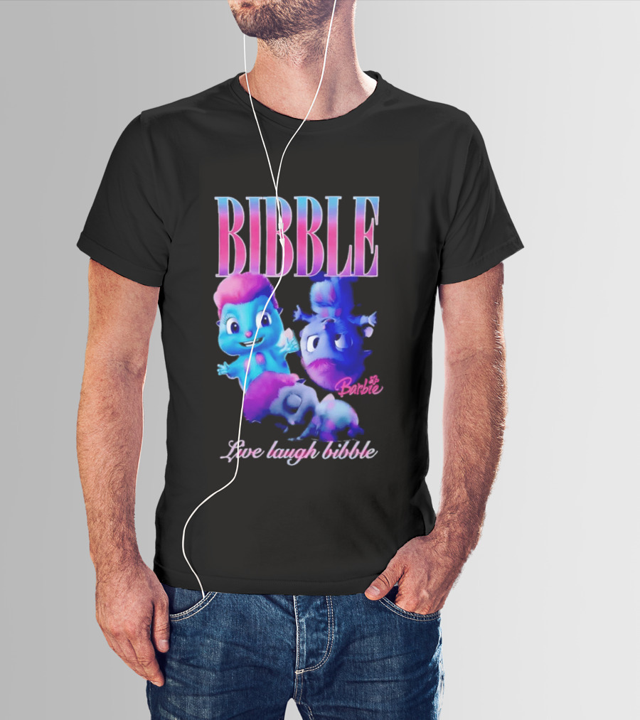 Bibble Live Laugh Barbie Cartoon Characters T-Shirt