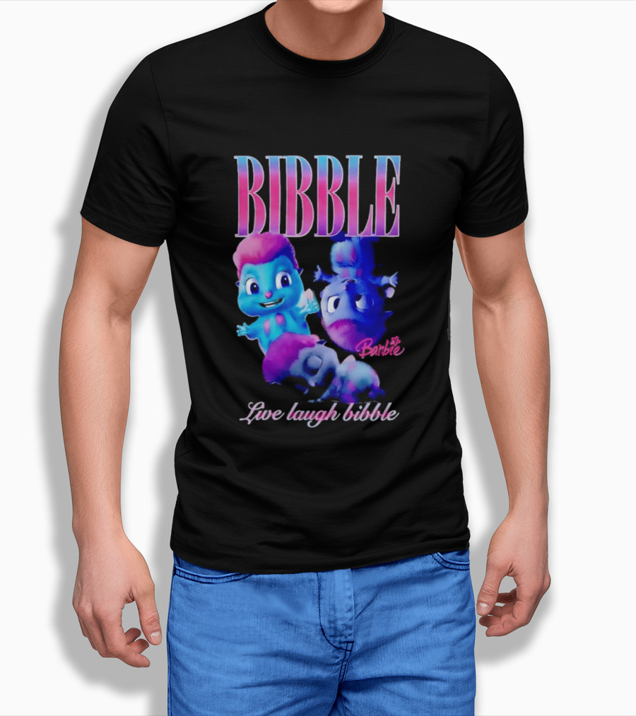 Bibble Live Laugh Barbie Cartoon Characters T-Shirt