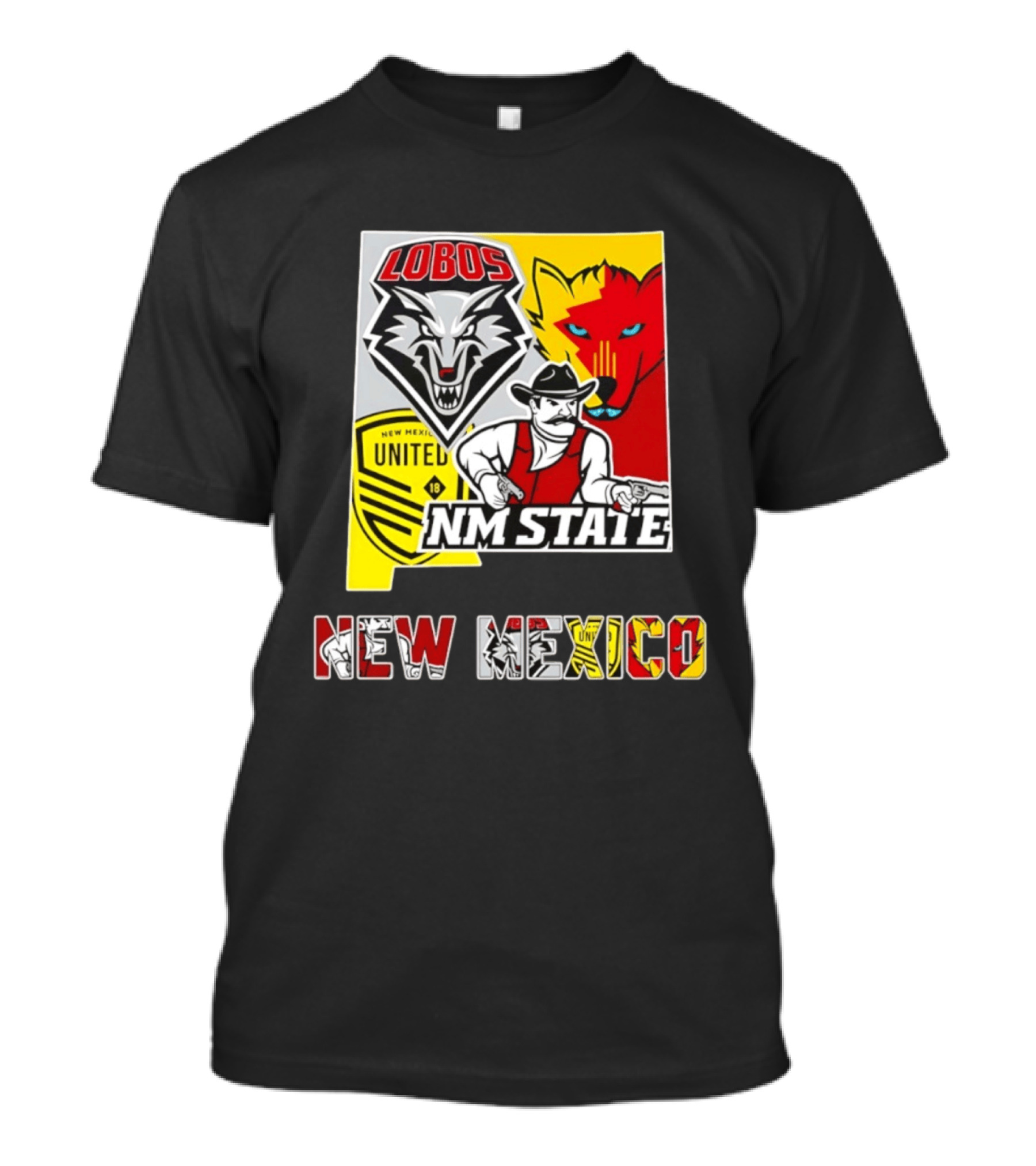 Lobos NM State New Mexico United T-Shirt