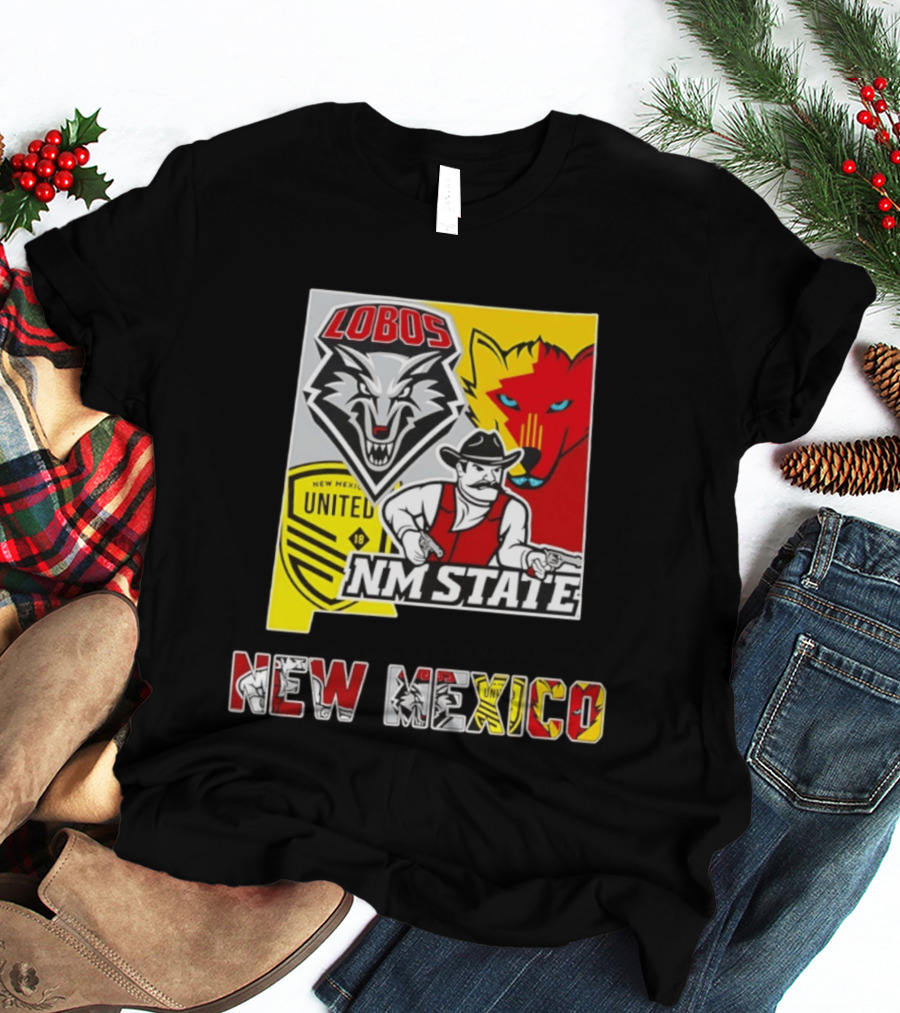 Lobos NM State New Mexico United T-Shirt