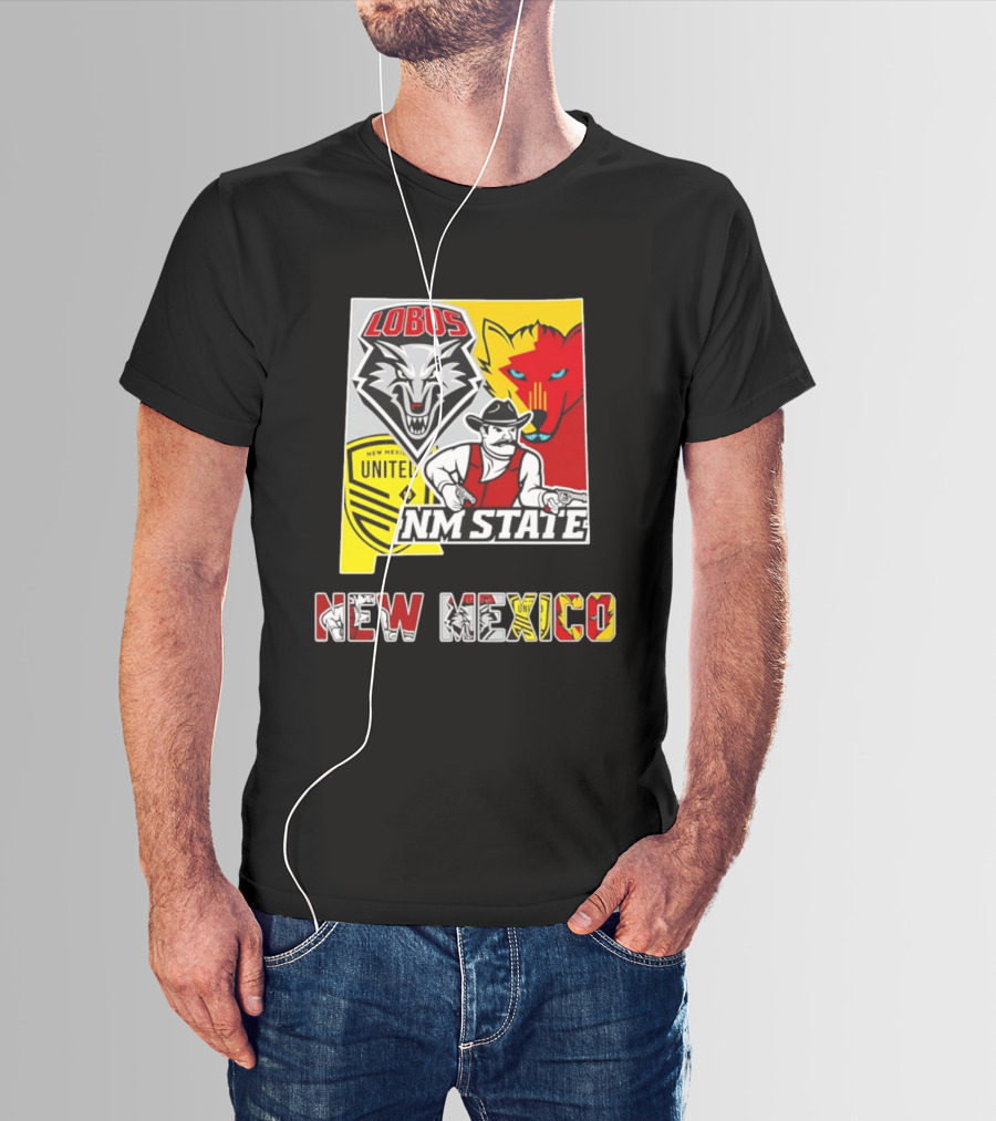 Lobos NM State New Mexico United T-Shirt